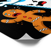 Funny Gingerbread Man Not The Milk Pun Cookies Wom Poster (Ecke)