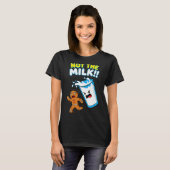 Funny Gingerbread Man Not The Milk Pun Cookies Wom T-Shirt (Vorne ganz)