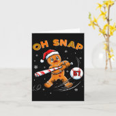 Funny Gingerbread Man Oh Snap 67 Baseball Meme Fun Karte (Gelbe Blume)