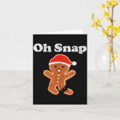 Funny Gingerbread Man Oh Snap Christmas Cookie Cos Karte (Gelbe Blume)