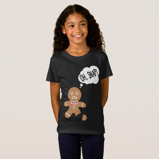 Funny Gingerbread Man Oh Snap T-Shirt (Vorne ganz)