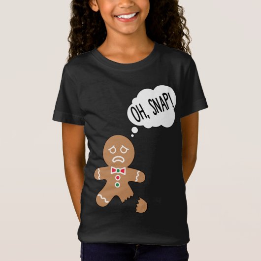 Funny Gingerbread Man Oh Snap T-Shirt (Vorderseite)