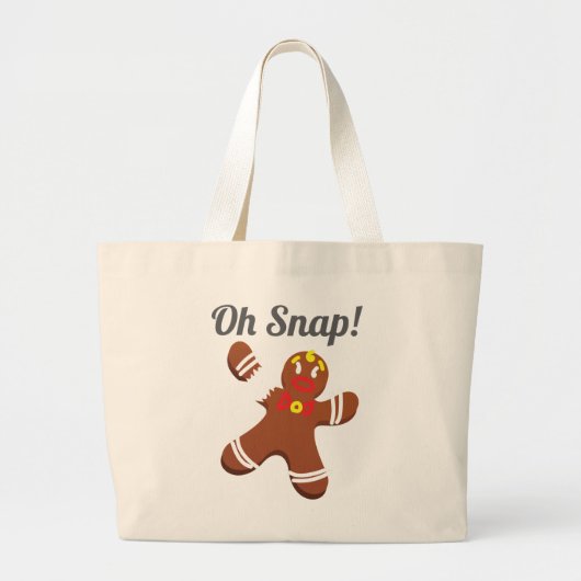 Funny Gingerbread Man Oh Snap Weihnachtsgeschenk Jumbo Stoffbeutel (Vorne)