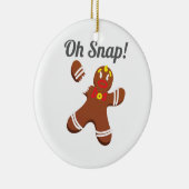 Funny Gingerbread Man Oh Snap Weihnachtsgeschenk Keramik Ornament (Rechts)