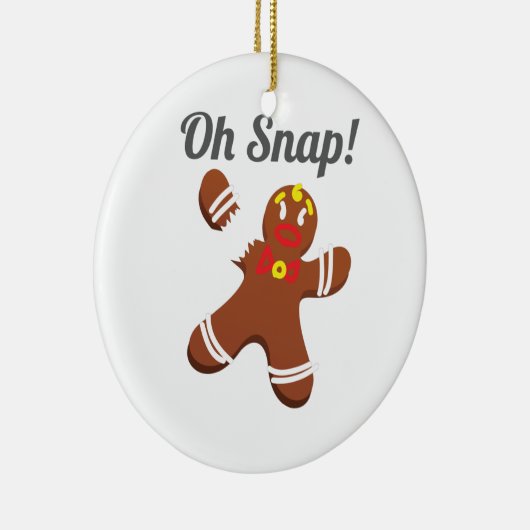 Funny Gingerbread Man Oh Snap Weihnachtsgeschenk Keramik Ornament (Rechts)