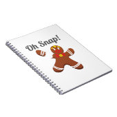Funny Gingerbread Man Oh Snap Weihnachtsgeschenk Notizblock (Rechte Seite)