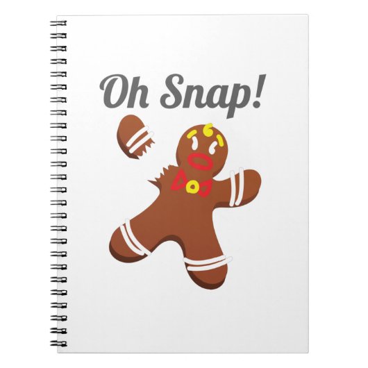 Funny Gingerbread Man Oh Snap Weihnachtsgeschenk Notizblock (Vorderseite)