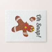 Funny Gingerbread Man Oh Snap Weihnachtsgeschenk Puzzle (Horizontal)