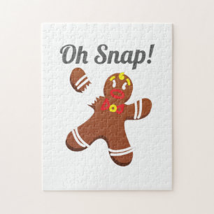 Funny Gingerbread Man Oh Snap Weihnachtsgeschenk Puzzle