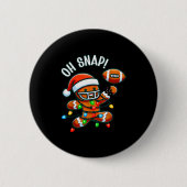 Funny Gingerbread Man Pajamas & Pjs Xmas Holid Button (Vorderseite)