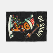 Funny Gingerbread Man Pajamas &amp; Pjs Xmas Holid Fleecedecke (Vorderseite (Horizontal))