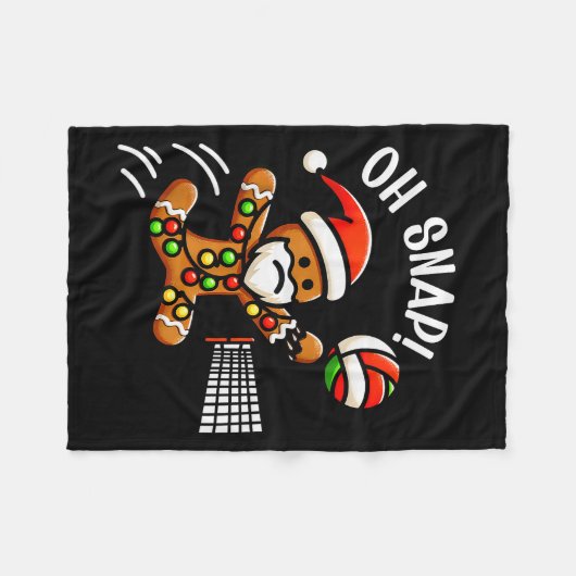 Funny Gingerbread Man Pajamas & Pjs Xmas Holid Fleecedecke (Vorderseite (Horizontal))