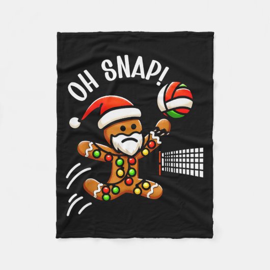 Funny Gingerbread Man Pajamas & Pjs Xmas Holid Fleecedecke (Vorderseite)