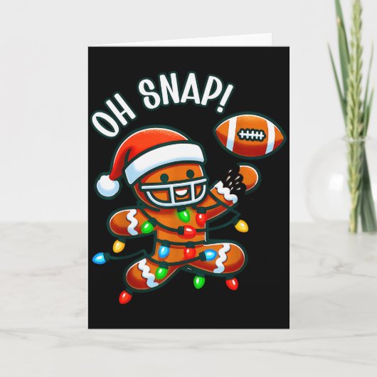 Funny Gingerbread Man Pajamas & Pjs Xmas Holid Karte (Vorderseite)