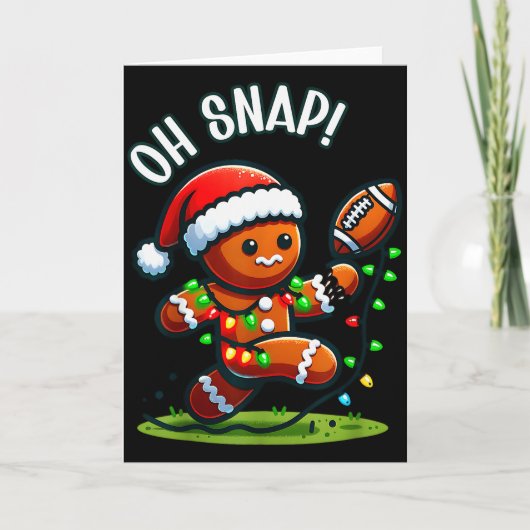 Funny Gingerbread Man Pajamas & Pjs Xmas Holid Karte (Vorderseite)