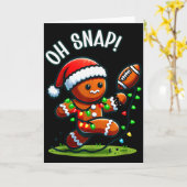 Funny Gingerbread Man Pajamas & Pjs Xmas Holid Karte (Gelbe Blume)