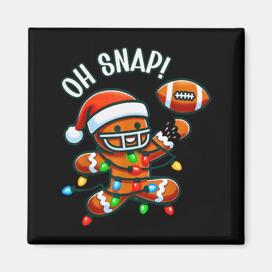 Funny Gingerbread Man Pajamas & Pjs Xmas Holid Magnet (Vorne)