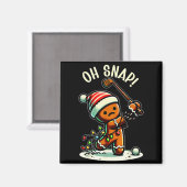 Funny Gingerbread Man Pajamas & Pjs Xmas Holid Magnet (Vorderseite/Rückseite)