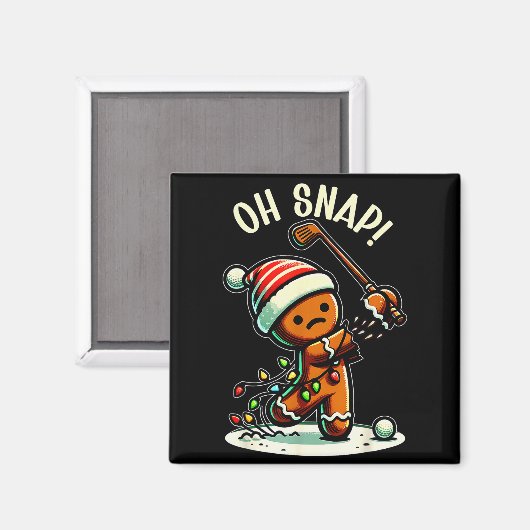 Funny Gingerbread Man Pajamas & Pjs Xmas Holid Magnet (Vorderseite/Rückseite)