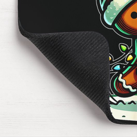 Funny Gingerbread Man Pajamas & Pjs Xmas Holid Mousepad (Ecke)