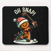 Funny Gingerbread Man Pajamas & Pjs Xmas Holid Mousepad (Vorne)