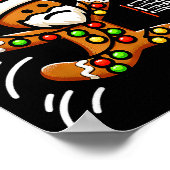 Funny Gingerbread Man Pajamas & Pjs Xmas Holid Poster (Ecke)