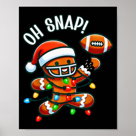 Funny Gingerbread Man Pajamas & Pjs Xmas Holid Poster (Vorne)