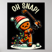 Funny Gingerbread Man Pajamas & Pjs Xmas Holid Poster (Vorne)