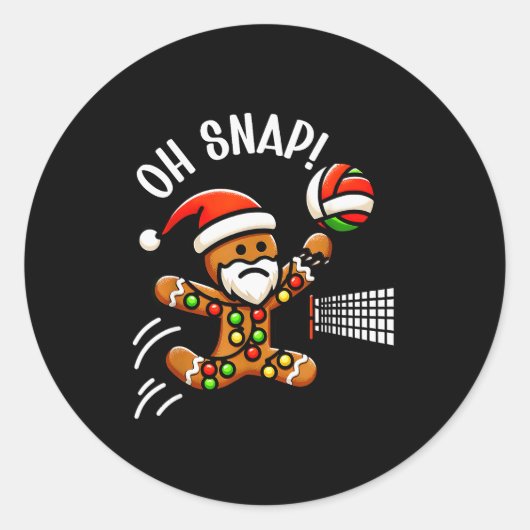 Funny Gingerbread Man Pajamas & Pjs Xmas Holid Runder Aufkleber (Vorderseite)