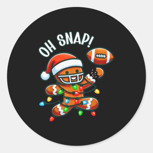 Funny Gingerbread Man Pajamas & Pjs Xmas Holid Runder Aufkleber (Vorderseite)