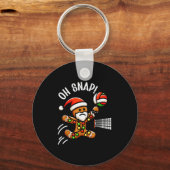 Funny Gingerbread Man Pajamas &amp; Pjs Xmas Holid Schlüsselanhänger (Vorderseite)