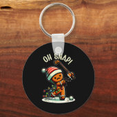 Funny Gingerbread Man Pajamas & Pjs Xmas Holid Schlüsselanhänger (Vorderseite)