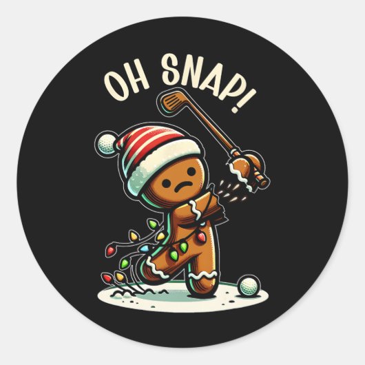 Funny Gingerbread Man Pajamas und Pjs Xmas Urlaub Runder Aufkleber (Vorderseite)