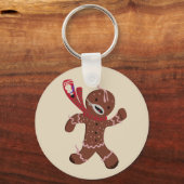 Funny Gingerbread Man Running Schlüsselanhänger (Vorderseite)
