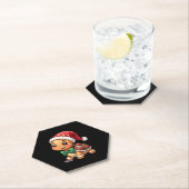 Funny Gingerbread Man Turtle Christmas Womens Mens Untersetzer (Vor Ort)