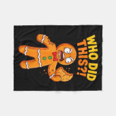 Funny Gingerbread Man Who Did This Pun Cookies Wom Fleecedecke (Vorderseite (Horizontal))