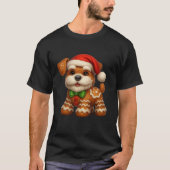 Funny Gingerbread Mann Dog Weihnachtsgebäck T-Shir T-Shirt (Vorderseite)