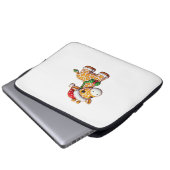 Funny Gingerbread Mann Giraffe Weihnachtsfrauen Mä Laptopschutzhülle (Vorne Knopf)