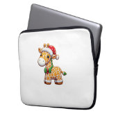 Funny Gingerbread Mann Giraffe Weihnachtsfrauen Mä Laptopschutzhülle (Vorderseite Links)
