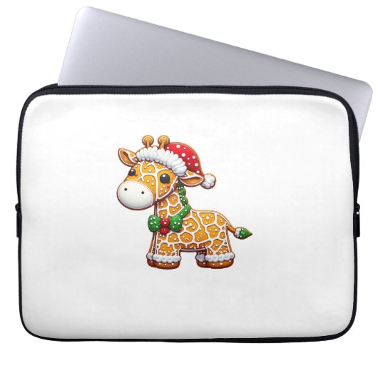 Funny Gingerbread Mann Giraffe Weihnachtsfrauen Mä Laptopschutzhülle (Vorderseite)