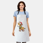 Funny Gingerbread Mann Giraffe Weihnachtsfrauen Mä Schürze (Getragen)