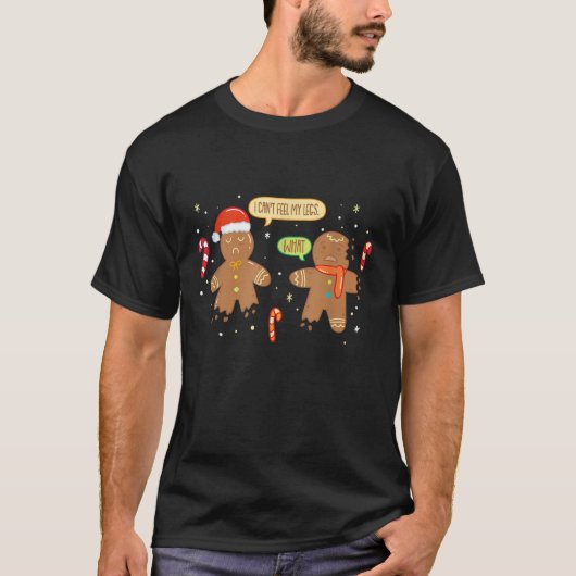 Funny Gingerbread Mann Niedlich Weihnachtsweihnach T-Shirt (Vorderseite)