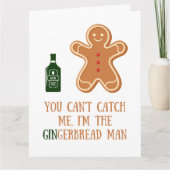 Funny Gingerbread Mann Weihnachten Karte (Vorderseite)