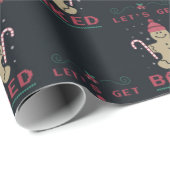 Funny Gingerbread Mann Weihnachtsmuster Geschenkpapier (Rolleneckpunkt)