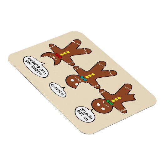 Funny Gingerbread Männer Cookies Magnet (Rechte Seite)