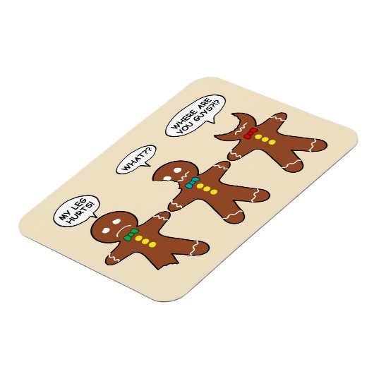 Funny Gingerbread Männer Cookies Magnet (Linke Seite)