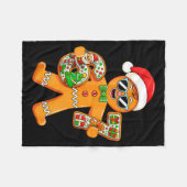 Funny Gingerbread Six Seven 67 Gingerbread Man Xma Fleecedecke (Vorderseite (Horizontal))