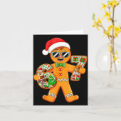Funny Gingerbread Six Seven 67 Gingerbread Man Xma Karte (Gelbe Blume)