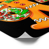 Funny Gingerbread Six Seven 67 Gingerbread Man Xma Poster (Ecke)