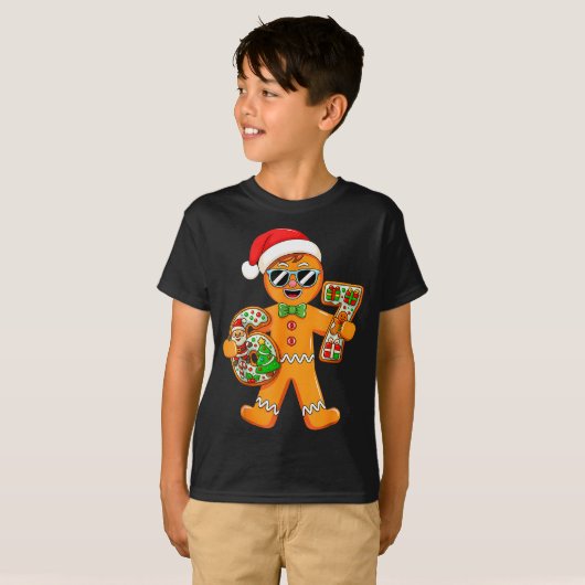Funny Gingerbread Six Seven 67 Gingerbread Man Xma T-Shirt (Vorne ganz)